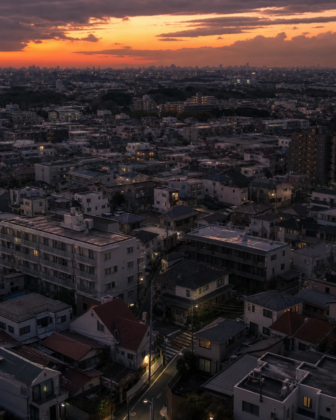 都心の夕景